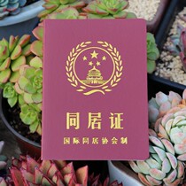 Cohabitation Certificate Funny Certificate Personality Creative Tricky Gifts Strange Gifts