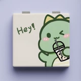 Морковное портативное складное милое двусторонное квадратное зеркало для школьников, Южная Корея