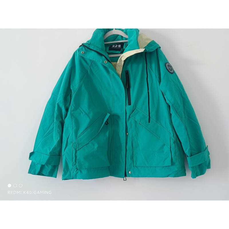 Green Hooded down Jacket
