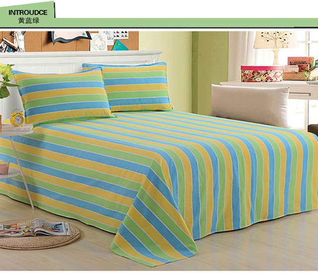 Cũ thô bông trải giường ba mảnh vải lanh đơn giường đôi ký túc xá quilt mảnh duy nhất của mã hóa dày tấm - Khăn trải giường ga trải giường 2mx2m2