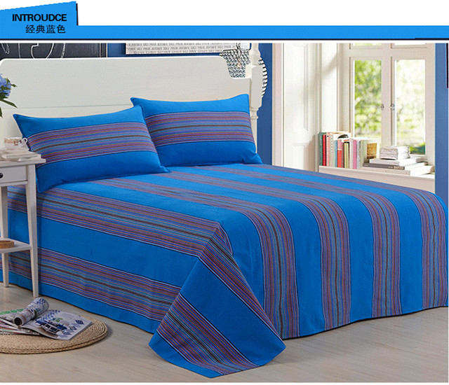 Cũ thô bông trải giường ba mảnh vải lanh đơn giường đôi ký túc xá quilt mảnh duy nhất của mã hóa dày tấm - Khăn trải giường ga trải giường 2mx2m2