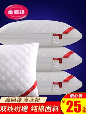 Pillow pillow core adult neck pillow cervical velvet hotel cotton pillow double single student dormitory