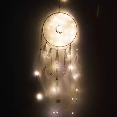 Make up dreamcatcher hanging ornaments with lights wind chimes girl room decoration Indoor Indian birthday gift diy material pack