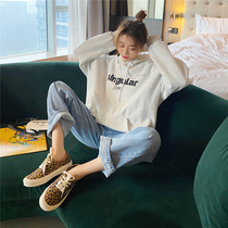 2021 new fashion BAO WEN board shoes lace-up casual flat shoes leather single shoes soft shoes students sneakers women