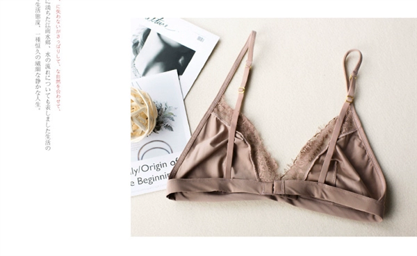 Pháp đông châu Âu mùa thu đông Han Han không xốp không vòng thép siêu mỏng ren tam giác bikini bikini áo ngực gợi cảm