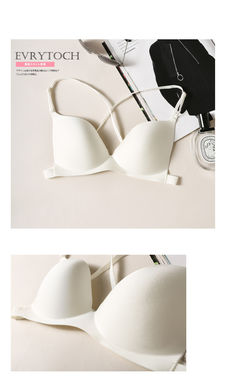 Nhật bản mùa xuân bikini loại không có vòng thép không có dấu vết thu thập ba chiều dày tam giác cup áo ngực đồ lót sexy vẻ đẹp trở lại