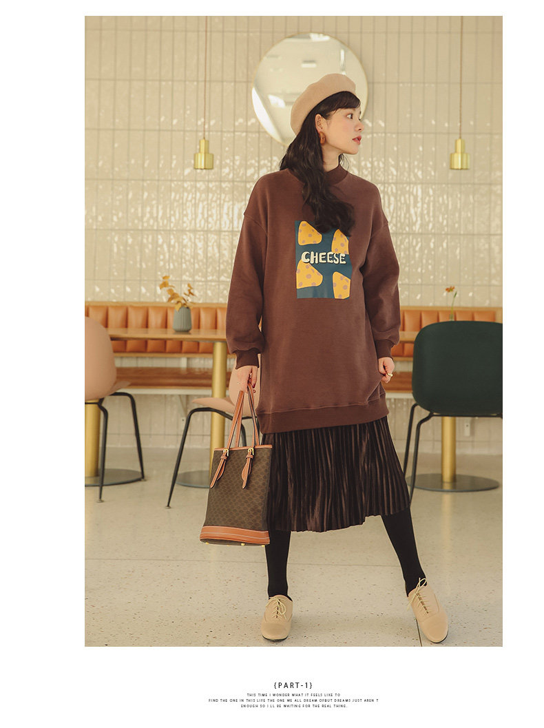 Платье для беременных 孕妇连衣裙孕妇装秋冬款冬季孕妇裙子卫衣中长款加绒加厚秋装冬装