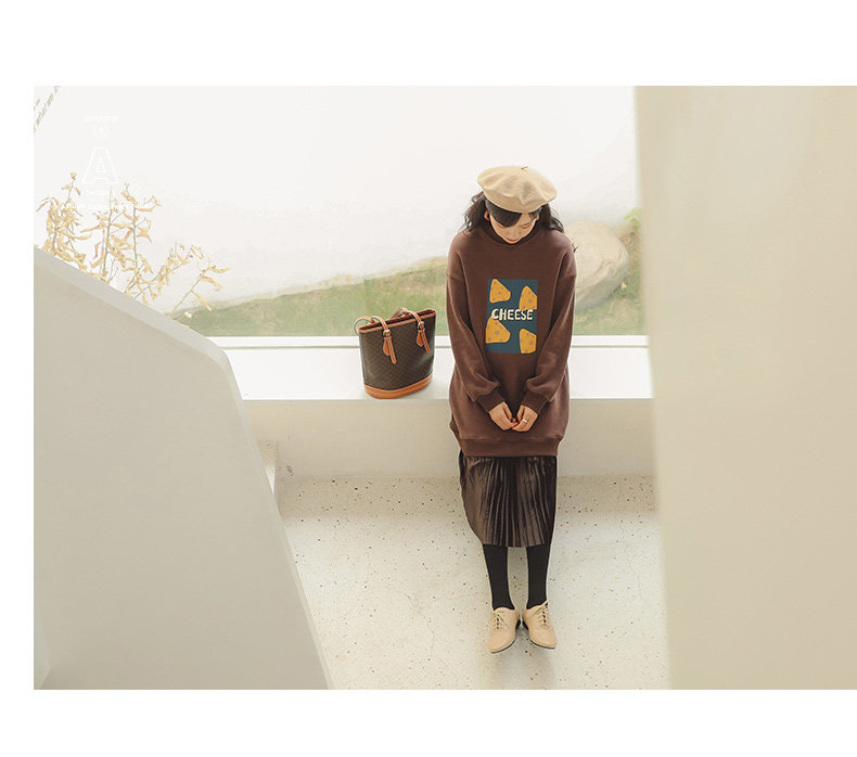 Платье для беременных 孕妇连衣裙孕妇装秋冬款冬季孕妇裙子卫衣中长款加绒加厚秋装冬装