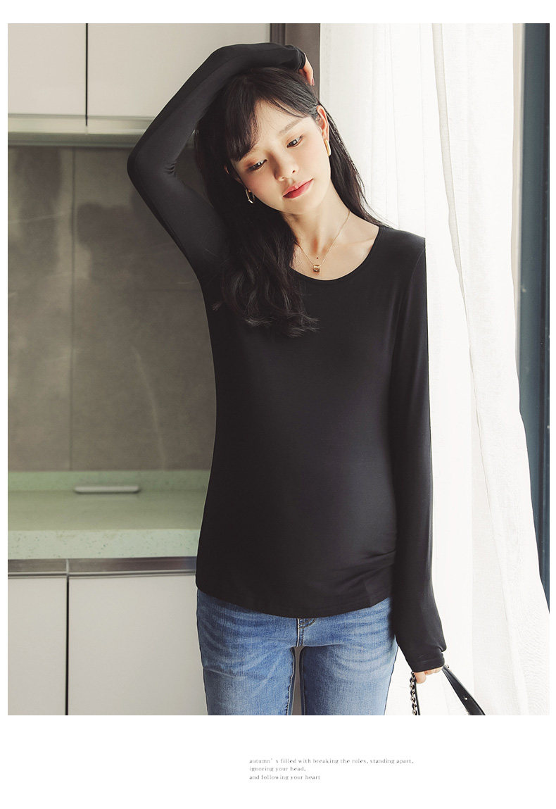 Футболка для беременных 孕妇上衣春秋孕妇t恤孕妇打底衫长袖内搭秋衣秋季薄款孕妇装秋装