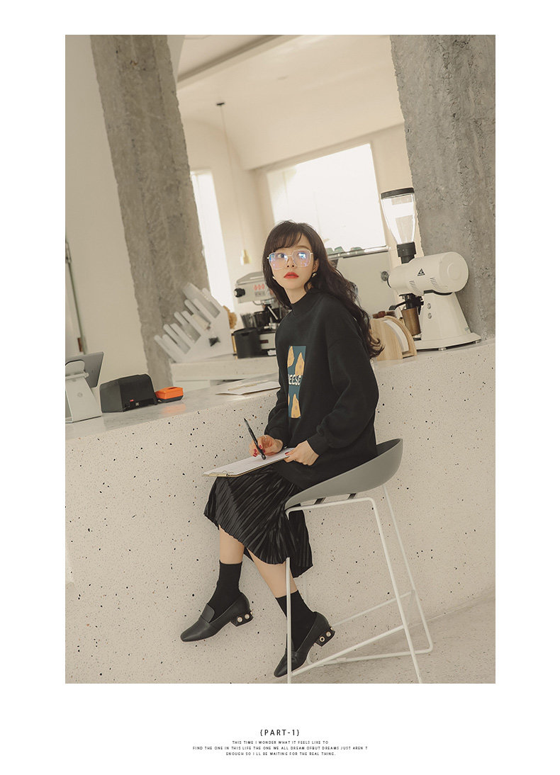 Платье для беременных 孕妇连衣裙孕妇装秋冬款冬季孕妇裙子卫衣中长款加绒加厚秋装冬装