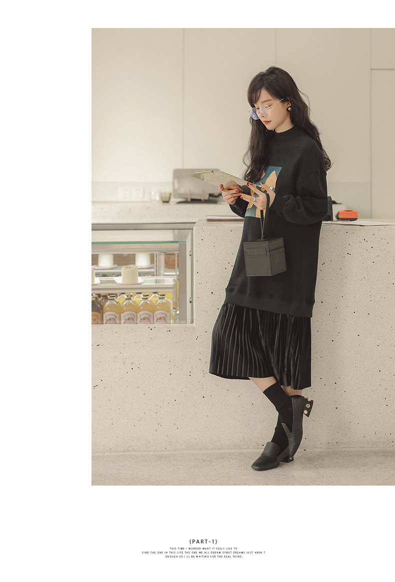 Платье для беременных 孕妇连衣裙孕妇装秋冬款冬季孕妇裙子卫衣中长款加绒加厚秋装冬装