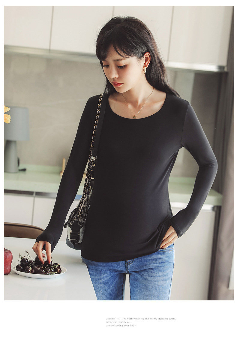 Футболка для беременных 孕妇上衣春秋孕妇t恤孕妇打底衫长袖内搭秋衣秋季薄款孕妇装秋装