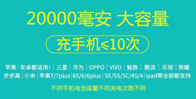 Millet phí kho báu 20.000 nhanh sạc công suất 20.000 mA điện thoại di động phổ biến điện thoại di động OPPO vivo của Apple - Ngân hàng điện thoại di động