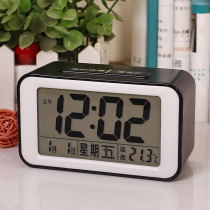 Students use multi-function electronic digital display alarm clock luminous children smart alarm bedroom clock creative clock