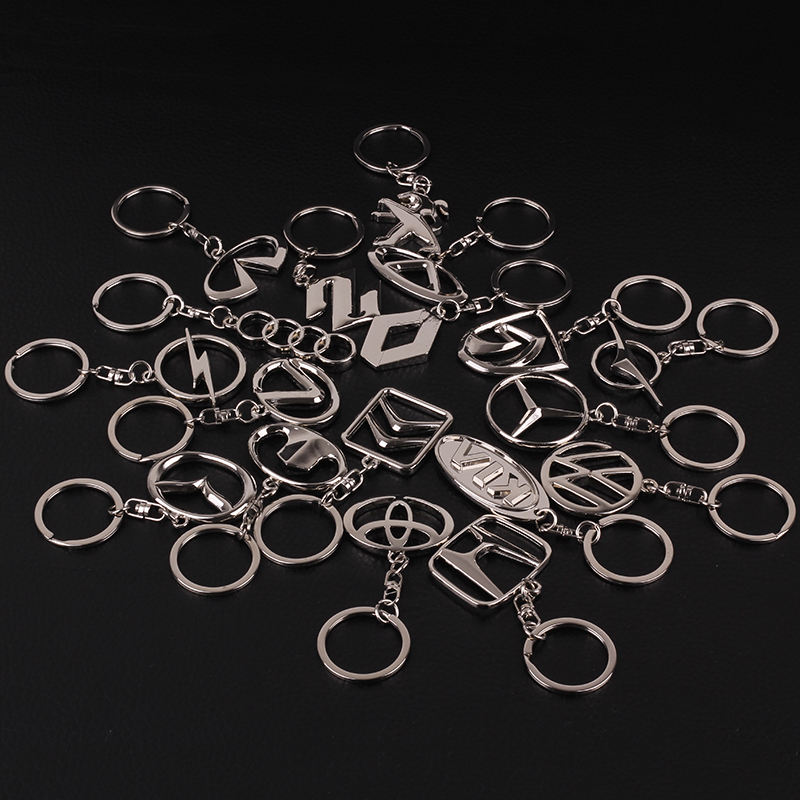 Metal Hollow Car Logo Keychain Car Pendant Volkswagen Bmw Mercedes-Benz Audi Car Logo Factory Direct Sale Keychain