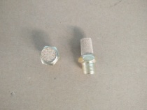 Solenoid valve with 1 8 pointed silencer flat-head silencer plastic-steel broken bridge aluminum alloy doors and windows equipment accessories