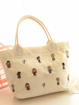 Japan day single bento bag Simple cartoon hand bag portable lunch box bag Student portable bag