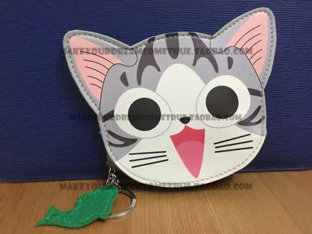 Creative Kitty Cat Kitty Styling Cute Cartoon Leather Zero Wallet Carpack Containing Bag Key Buckle Hanging Ornament