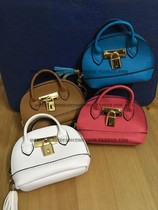 Creative leather Mini small shell handbag Coin purse Card bag Key bag Storage bag Keychain Pendant Pendant