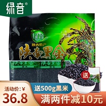 Lvyin Yang County black rice five grains farm coarse grain Shaanxi specialty Hanzhong black rice new rice 500g*3 boiled porridge