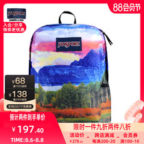 JanSport Jansport flagship store personality fashion features printing trend fashion mens and womens shoulder backpack TRS7