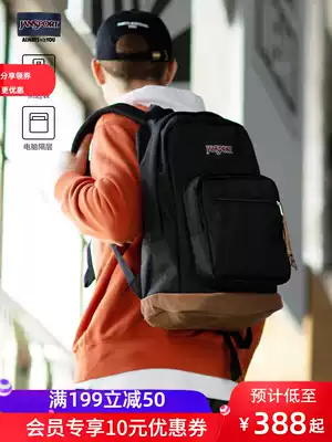 jansport shoulder bag official retro female travel bag male college student school bag leather computer TYP7