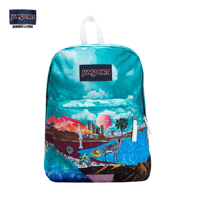 JanSport flagship store official website Jasper printing university campus fashion men's and women's backpack TRS7 4M7