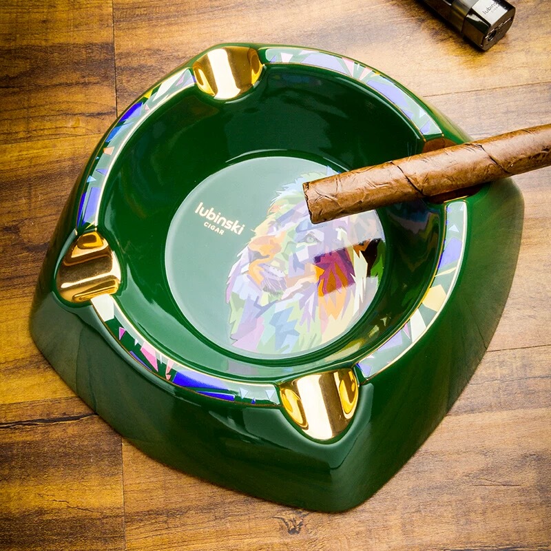 Ceramic Ashtray with Four Slots, Stylish, High-End, Personalized, Large Ash Holder for Office, Living Room, and Home Use Ceramic Ashtray with Four Slots, Stylish, High-End, Personalized, Large Ash Holder for Office, Living Room, and Home Use