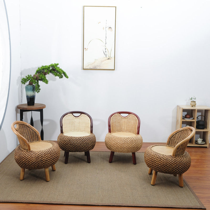 Fuji Windows Backchair Japanese Fuji chair Tatami chair Balcony bench Solid wood and room tea table lazy chair