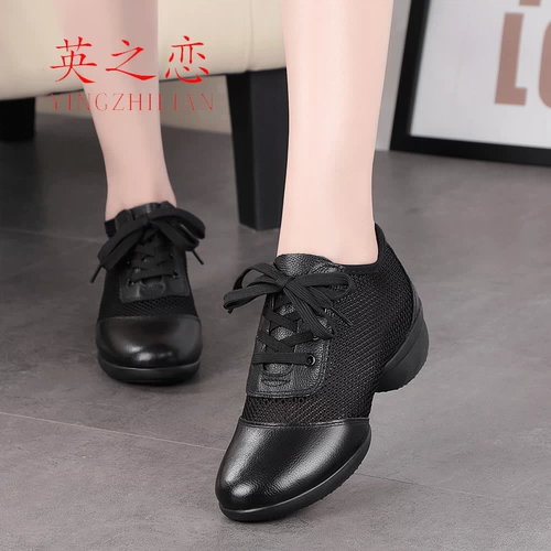 英之恋 Летние туфли, танцующая спортивная обувь, коллекция 2023, мягкая подошва, из натуральной кожи