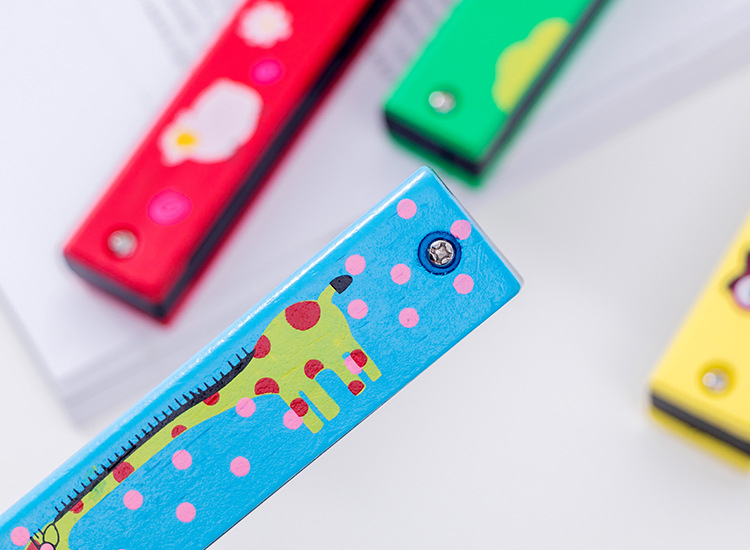 Harmonica trẻ em mới bắt đầu gỗ 16 lỗ chơi nhạc cụ mẫu giáo trường tiểu học âm nhạc đồ chơi mini giai điệu piano vương quốc đồ chơi