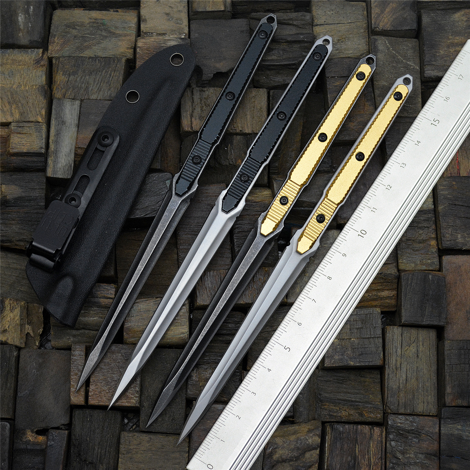 HN9 アイスブレーカー 未研磨 ステンレススチールナイフ アウトドア 自己防衛 ステンレススチールコーン ティーニードルカー Kシースナイフツール