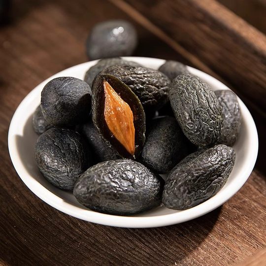 Especialidad de Guangdong, aceitunas negras planas, suaves, glutinosas, dulces, frutos secos, snacks de té, frutas encurtidas, sabor auténtico y sabor antiguo.