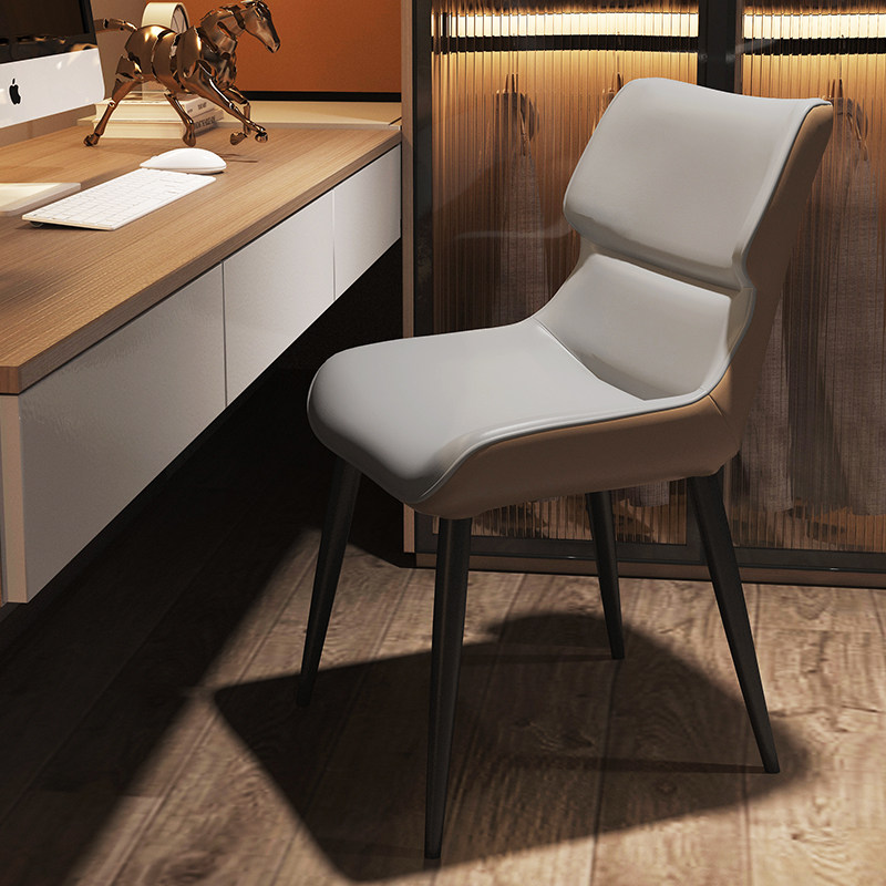 Dresser's bedroom desk room study chair genuine leather minimalist computer chair for home comfort for a long time sitting stool-Taobao