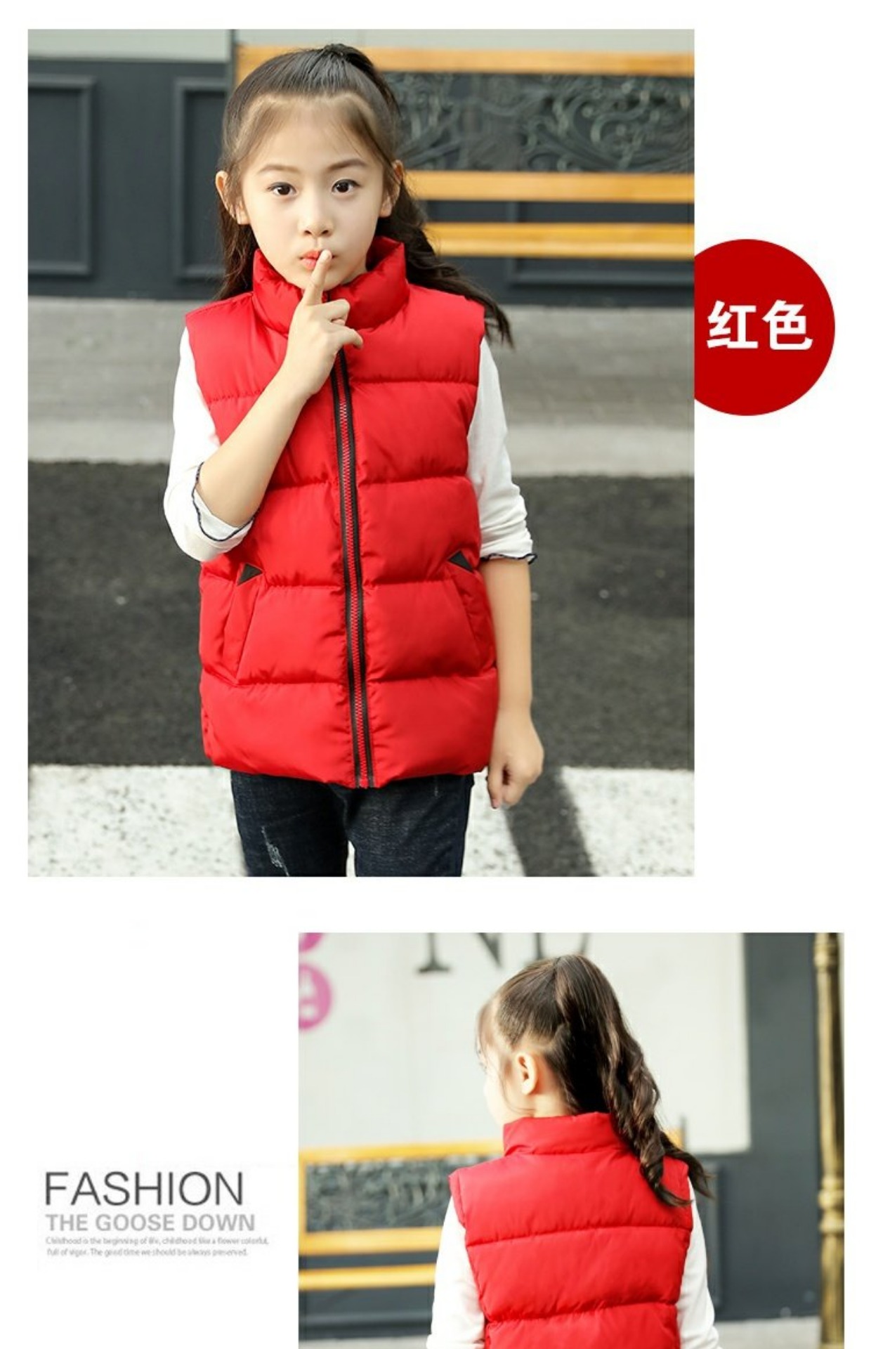Trẻ em xuống áo vest cotton mùa thu và mùa đông quần áo trẻ em giá rẻ
