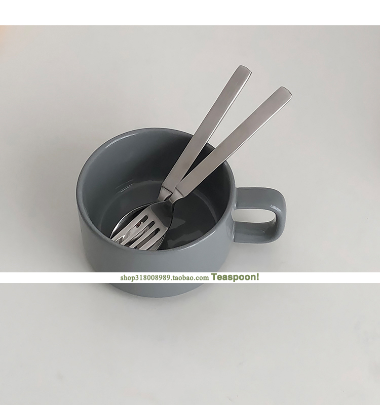 Walk Lost Blue Stainless Steel Sweet Pint Sweet Spoon Cutlery Fork Spoon Suit