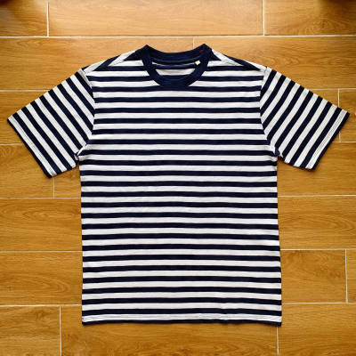 Striped short-sleeved shirt (no replenishment once sold out)