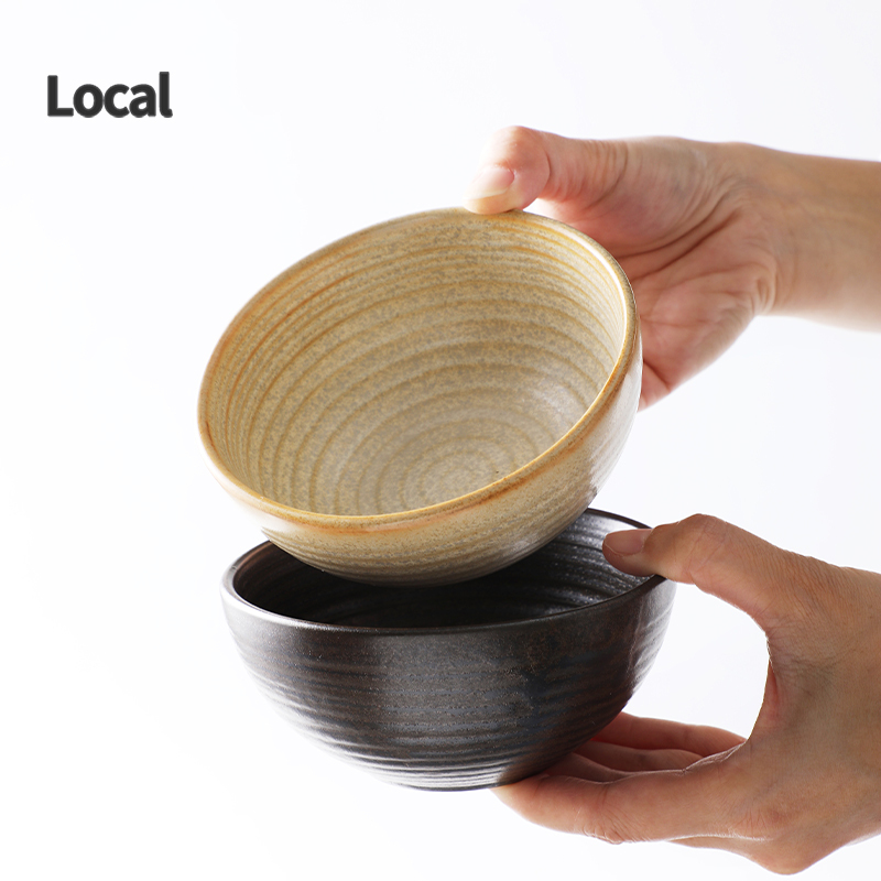 2025 New Vintage Rice Bowl Tableware Kiln-Fired Clay Spiral Black Small Bowl Unique Restaurant 4.5inch Bowl 2025 New Vintage Rice Bowl Tableware Kiln-Fired Clay Spiral Black Small Bowl Unique Restaurant 4.5inch Bowl