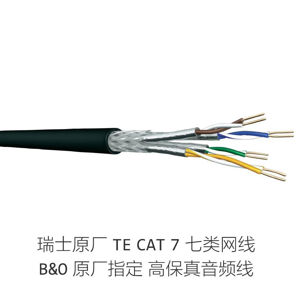 Swiss original TE CAT 7 seven types of network Route B & O original factory designated high-fidelity audio cable can be customized