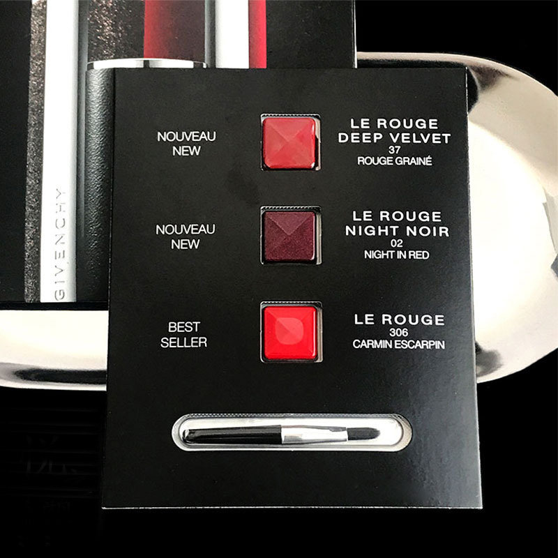 GIVENCHY lambskin lipstick N27 experience pack haute couture champs 333 velvet lipstick trial pack color card 306