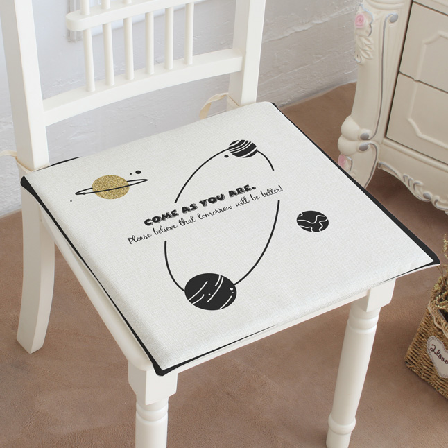 Vải lanh trắng đen tráng men đệm màu vàng đen đệm màu xám đen trắng dựa vào ghế sofa đệm ghế văn phòng bộ đệm ghế gỗ