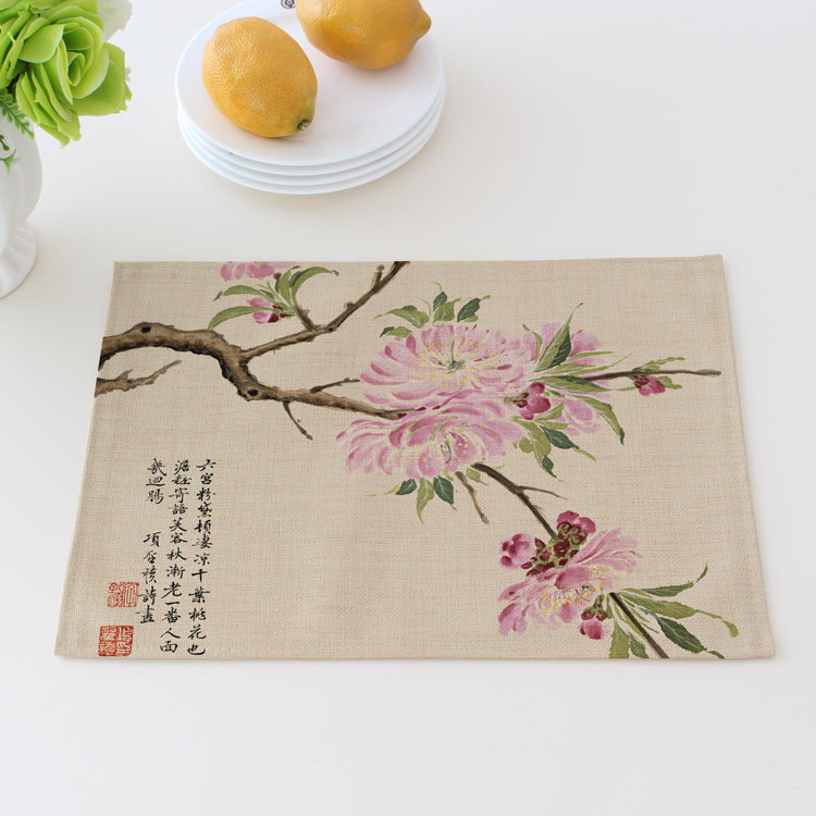 Mới Merlin, tre và hoa cúc thảm bảng retro đồ nội thất bằng gỗ gụ khớp bông cách nhiệt mat mat Trung Quốc vải lau tay thảm trà - Khăn trải bàn khăn trãi bàn
