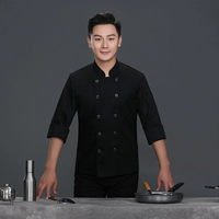 Черный семерым рукав с двойным светом топ