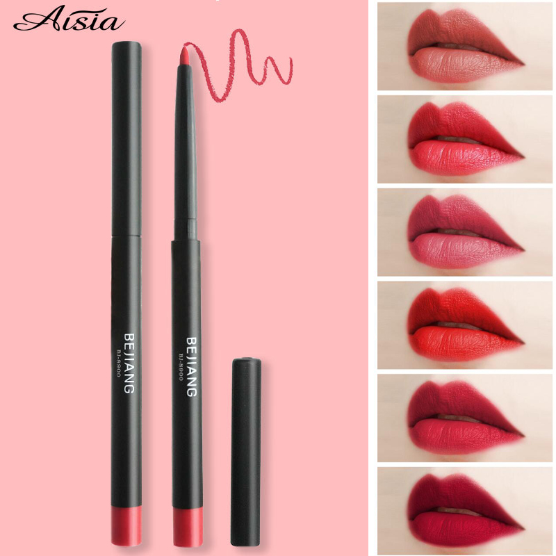 Pensmith Auto lip pen not easy to fall in colour lipstick with red pen beginners foggy face lipstick lip line pen Aunt colour bean paste