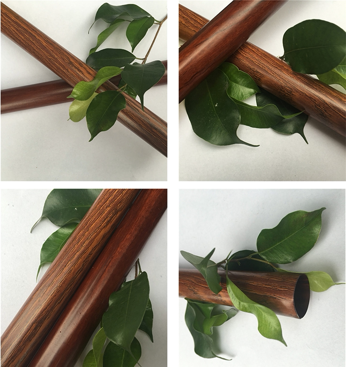 201304316 thermal transfer stainless steel wood grain tube stair armrest square tube gold oak walnut wood oval tube