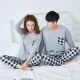 Cặp đôi đồ ngủ nam cộng với phân bón tăng mùa xuân và mùa thu nữ phim hoạt hình bông dễ thương dịch vụ nhà dài tay có thể mặc