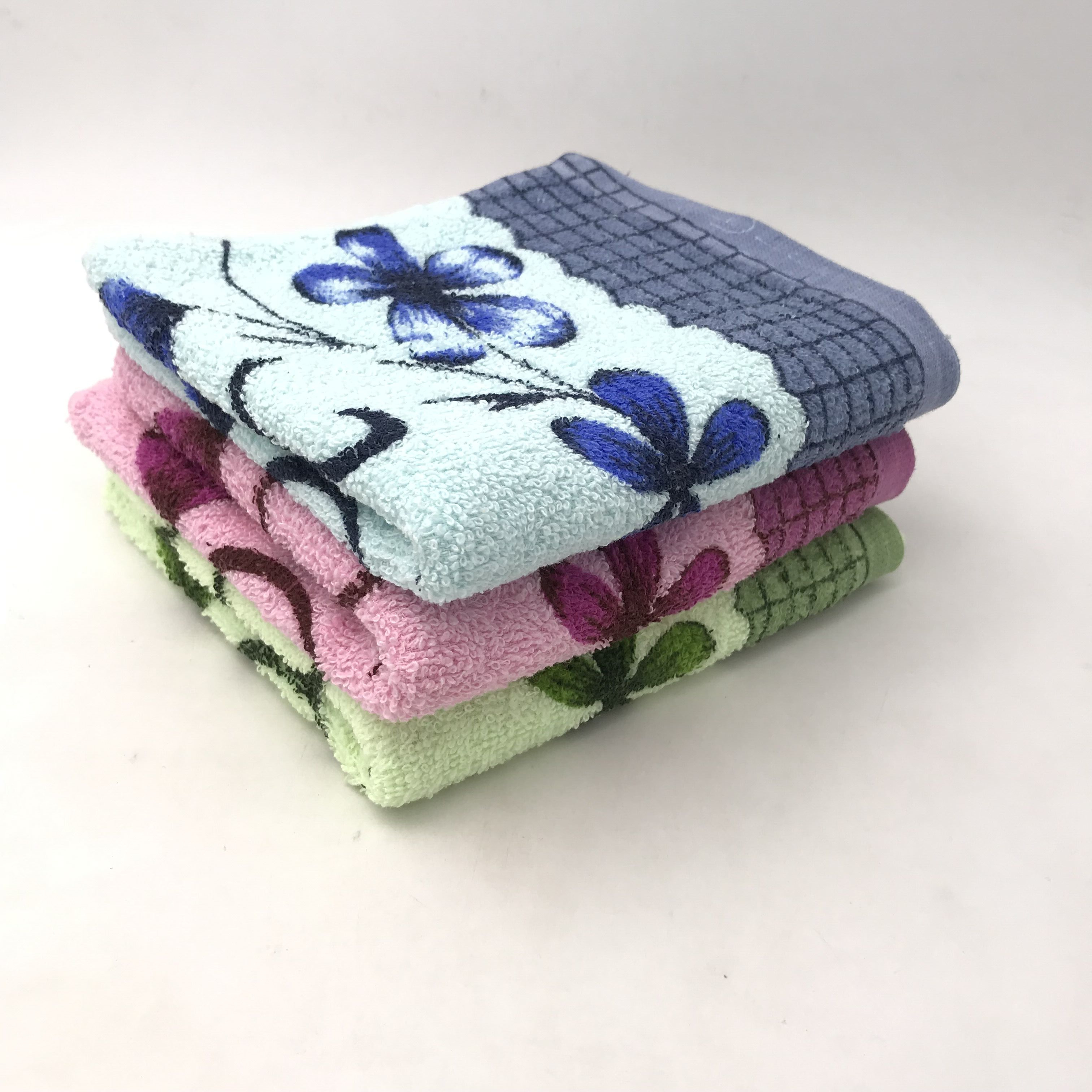 10 packs of absorbent cotton printed towel low-cost household face wash adult soft and comfortable towel return gift group purchase