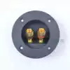 Round 2-position speaker junction box Pure copper gold-plated terminal Sound terminal box Speaker accessories