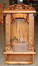 Buddha cabinet solid wood Buddhist niche wall cabinet God of Wealth Buddhist niche couplets Buddhist cabinet God of wealth Buddha cabinet camphor wood shrine