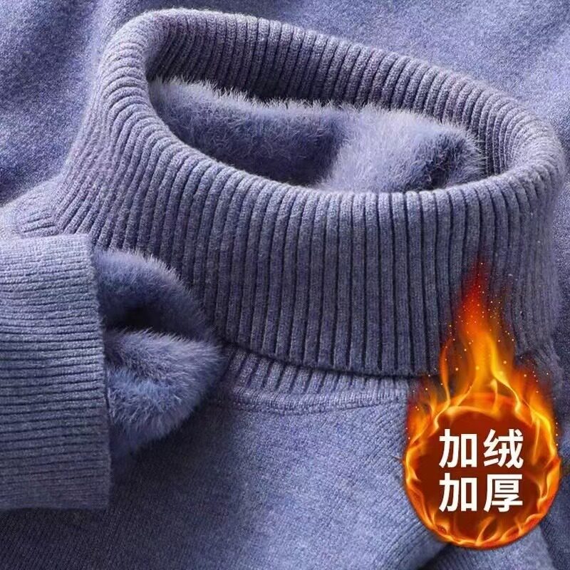 🌟冬日暖男必买!加绒保暖高领一体绒毛衣🔥-针织衫-淘宝好物网